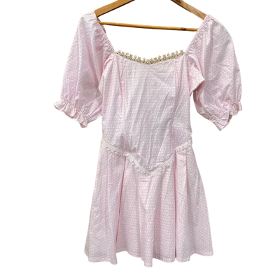 Dangerfield Pink Star Pattern Corset Dress Size 8