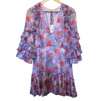 Talulah Womens Multicoloured & Purple Mini Dress Size L