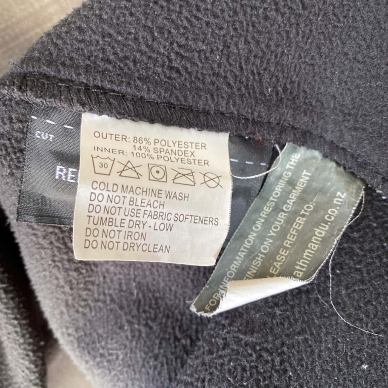 Kathmandu Mens Size L Front Zipper Black (s)