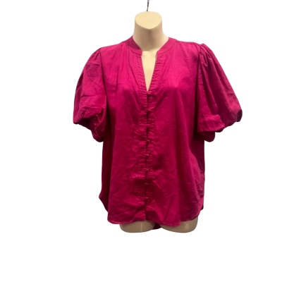 Witchery Womens  Size 12 Button Up Top Pink  
