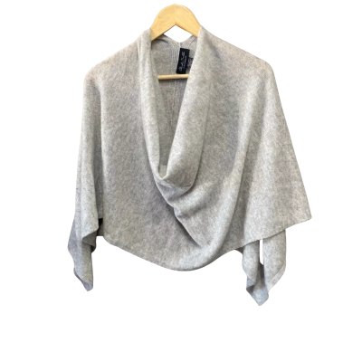 Claudia Nichole cashmere Womens One Size Poncho Grey 