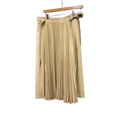 Oroton Womens  Size 14 Pleated Skirt Brown 