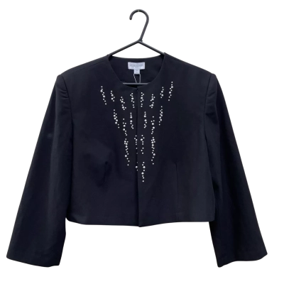 Queenspark Womens  Size 16 Cropped Jacket Black  