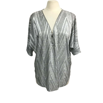 Liz Jordan Womens  Size M Batwing Zip Up Top