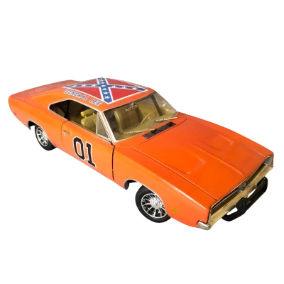 General Lee Dodge Charger 1969 Dukes of Hazard Vintage Diecast. Made by ERTL in 2006. No Box and Stand. 