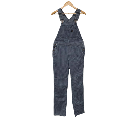 Dickies Womens  Size S/P Overalls Blue / Striped / White 