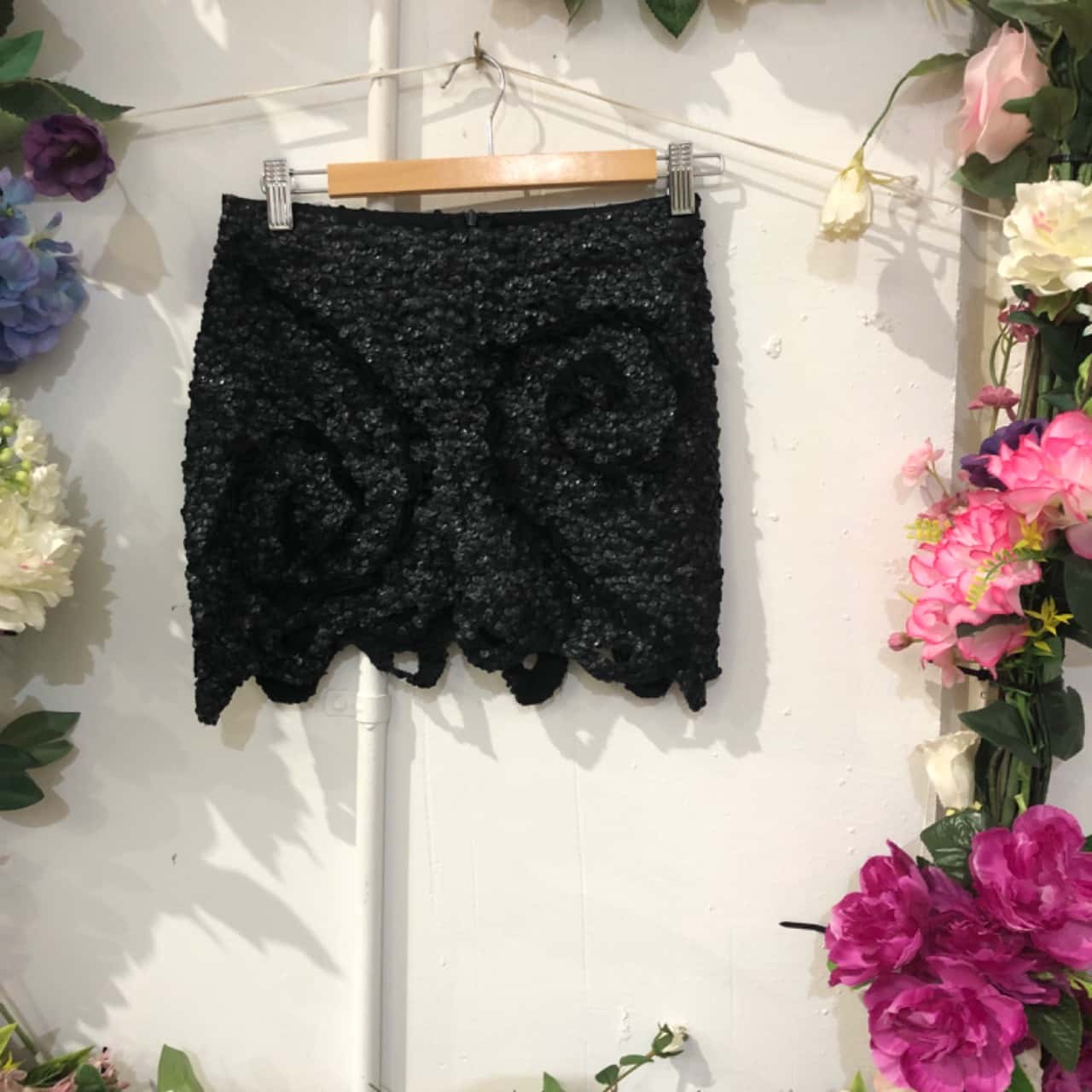 AJE Size 8 Mini Black Sequin(s)