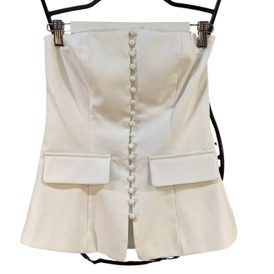 Thanne Womens Size 8 Sleeveless Top White BNWT 
