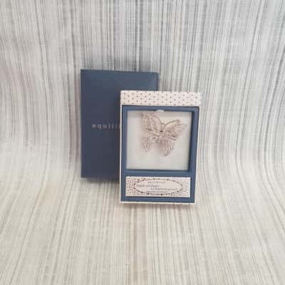 Equilibrium Stunning Sparkling Clear Diamante & Rose Gold Tone /Butterfly Brooch - Brand New Still in Box 