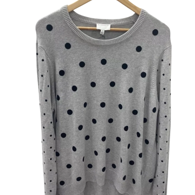 Witchery Womens  Size XL Jumper Grey / Polka Dot 