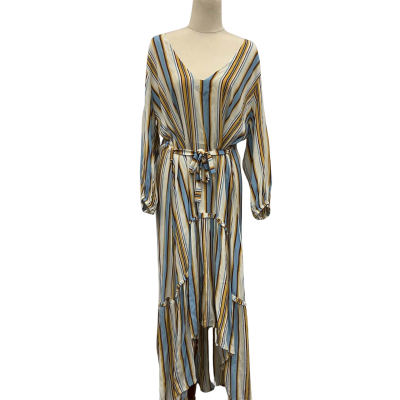Faithfull The Brand Womens  Size 10 Casual Dress Pinstriped 