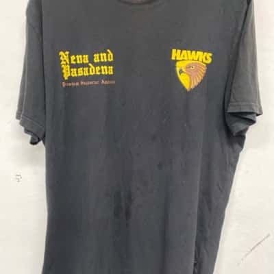 Hawthorn AFL Mens  Size XL Short Sleeve T-shirt Black  