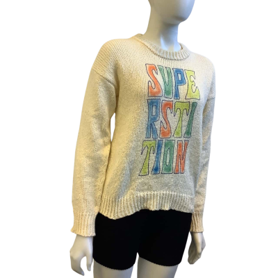 Mother Womens AUS Size 10 `Superstition’ Knit Jumper Cream