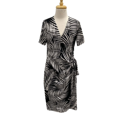 Noni B Palm Print Wrap Dress.  Size 10.  New with tags