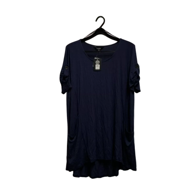 beme Womens  Size XS Short Sleeve Top Navy Blue 