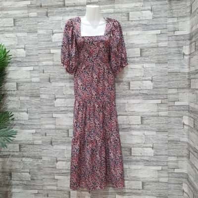 Serafina Womens  Size M Maxi Dress Blue / Pink  / White 
