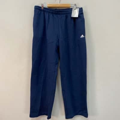 Adidas Mens  Size XXL Track Pants Navy Blue - Regular Fit / Shorter leg Length 