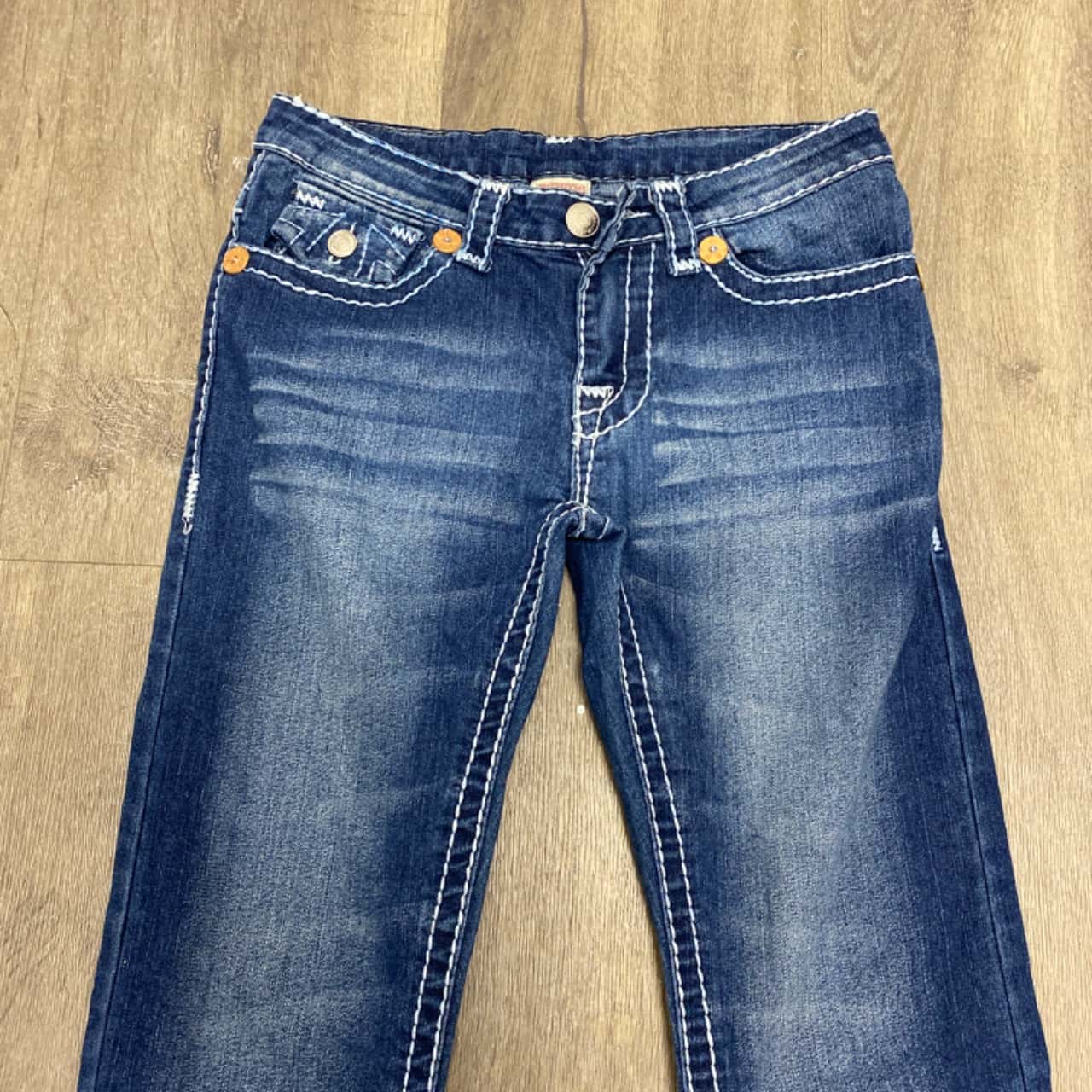 True Religion Joey Super T Womens Size 26 Blue Made In USA(s