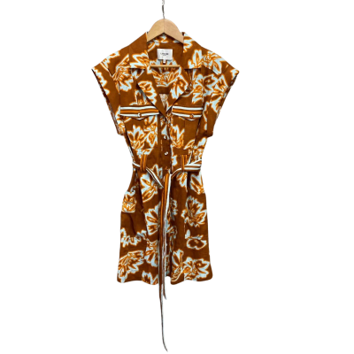 La Maise Womens  Size M Mini Dress Blue / Brown 