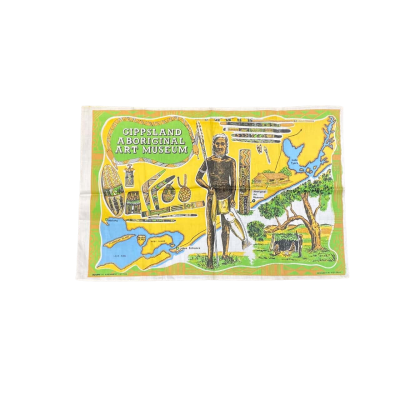 Gippsland Aboriginal Art Museum Tea Towel Used but Good Condition