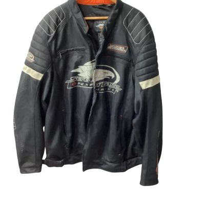  HarleyDavidson Jacket Mens  Size XXL Biker Black  Ha
