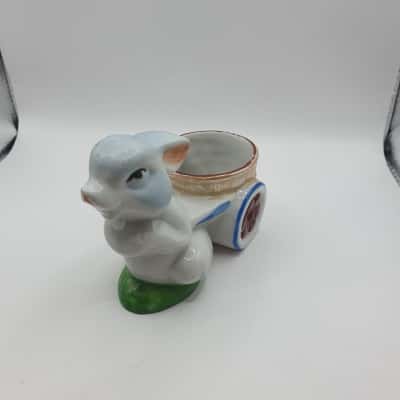 Vintage Ceramic Rabbit Egg Cup 