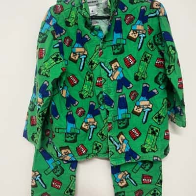  Minecraft Kid's Size 4 Pajamas Set - Minecraft