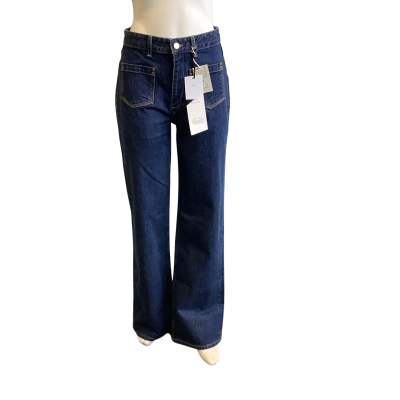 BNWT MNG Women's Size 38 Wide Leg Jeans Blue 
