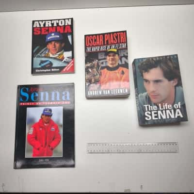 Formula 1 Ayrton Senna Biography Book Lot x4 Oscar Piastri F1 Motorsport