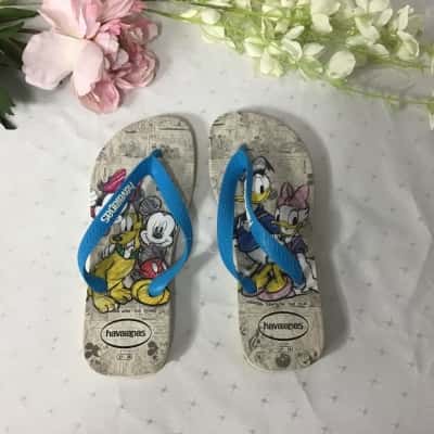 Havaianas Womens EUR Size 39 / 40 Blue / Multicoloured Disney Characters Thongs (new) 