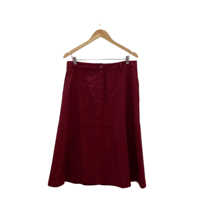 Sportsgirl Womens  Size 14 Midi Skirt Red 