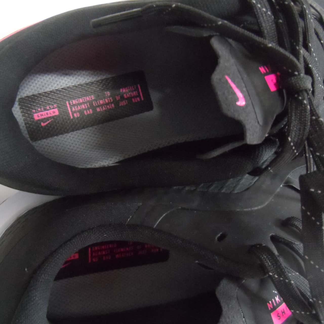 Nike Pegasus Run Shield Mens Size UK10 / US11 Black with pink