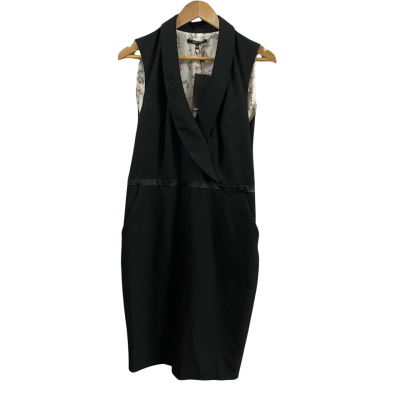 Portmans Womens  Size 14 Midi Dress Black