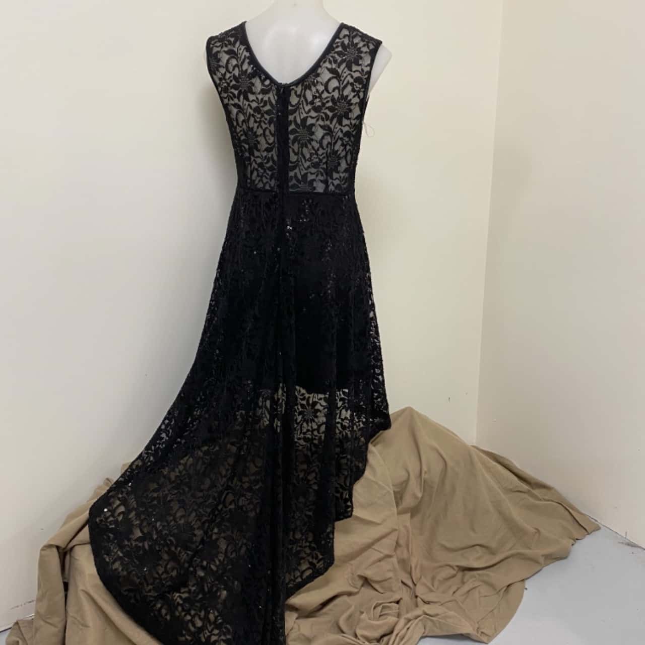 Caroline Morgan Womens Size 14 Midi Lace Dress Black (s) Caroline Morgan Womens Size 14 Midi Lace Dress Black (s)