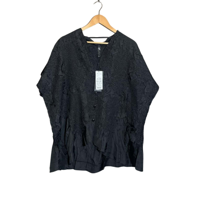 Taking Shape Womens  Size 22 Black Peplum Shirt