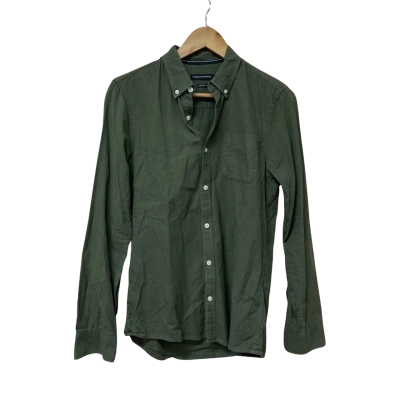 French Connection Mens Size XS Long Sleeve Shirt Khaki 