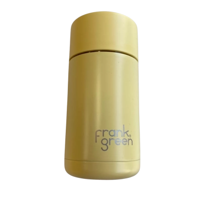 frank green Button Lid Ceramic Reusable Cup in Buttermilk 355 ml/ 12oz