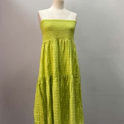Roxy Womens  Size 14 / XL Strapless Dress Green 