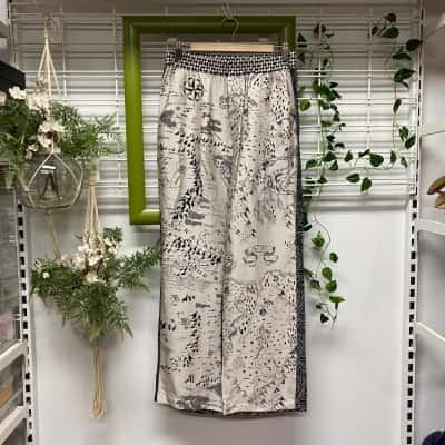  Me369 Womens Bailey Straight Leg Pants Black / Off White Size S