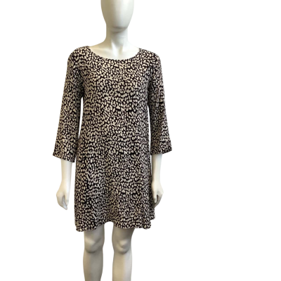 Mister Zimi Womens  Size 10 Animal Pattern Mini Dress Black / Off White
