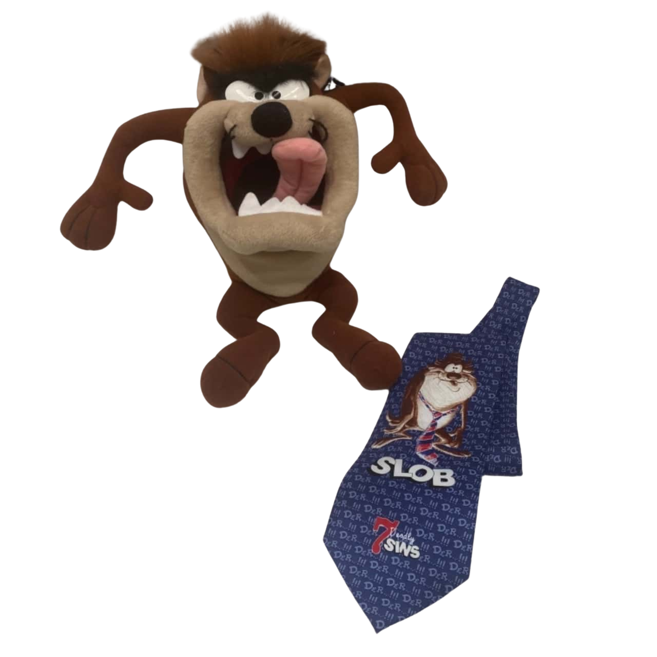 Mens Vintage Retro 1997 Looney Tunes Tasmanian Tassie Devil Novelty Tie