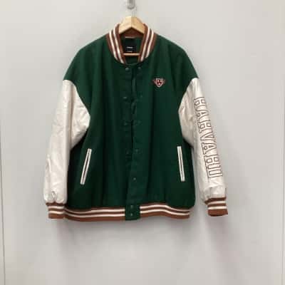 Cotton On Mens  Size M Bomber Brown / Green / Multicoloured / White 