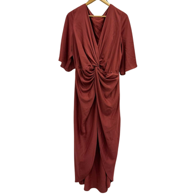 Sheike Womens  Size 16 Midi Dress Rust / Terracotta