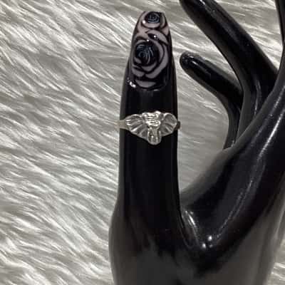  Womens Sterling Silver Elephant Ring 