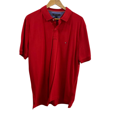 Tommy Hilfiger Mens Regular Polo Shirt Size XL Red 