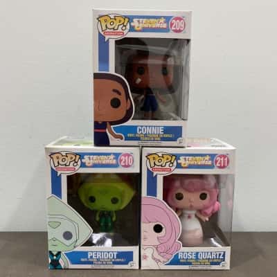 Funko Pop! Animation Steven Universe - Connie (209), Peridot (210) & Rose Quartz (211)