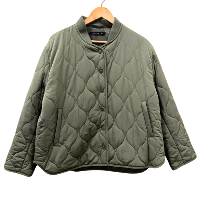 The Ark Olive Green Quilted Bomber Jacket Size M