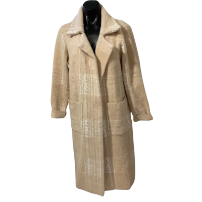 Ava & Ever Womens  Size M Fleece Jacket Cream / Pattern / White 