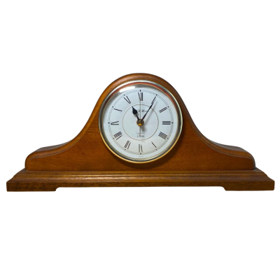 Quartz Chime Wood Mantle Style Desktop Clock by James C. Huntington  