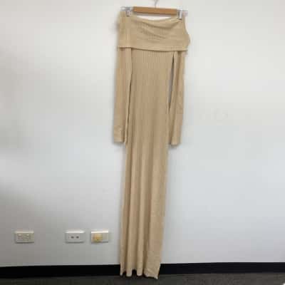Peppermayo  Beige Jacqueline Knit Maxi Dress  Size S / XS 
